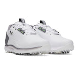 Under Armour Mens Drive Fade 2 Golf Shoes - White/Titan Gray/Metallic Silver
