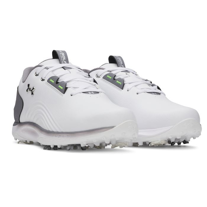 Under Armour Mens Drive Fade 2 Golf Shoes - White/Titan Gray/Metallic Silver