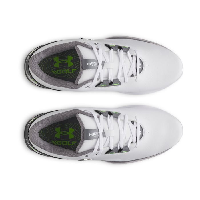 Under Armour Mens Drive Fade 2 Golf Shoes - White/Titan Gray/Metallic Silver