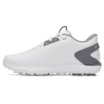 Under Armour Mens Drive Fade 2 Golf Shoes - White/Titan Gray/Metallic Silver