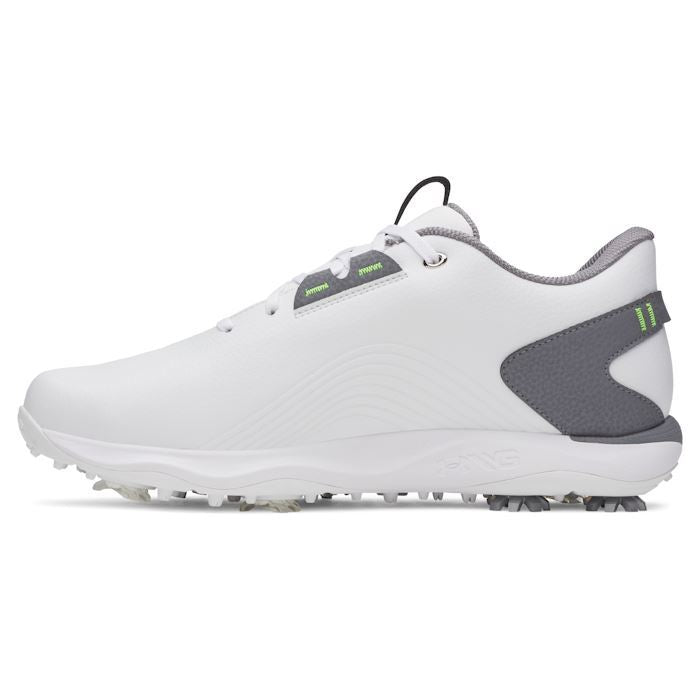 Under Armour Mens Drive Fade 2 Golf Shoes - White/Titan Gray/Metallic Silver