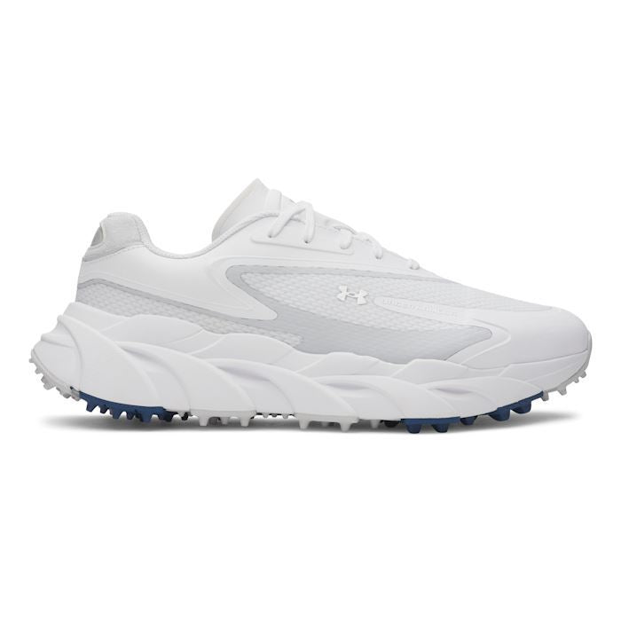 Under Armour Mens Halo Hybrid SL Golf Shoes - White/Metallic Silver