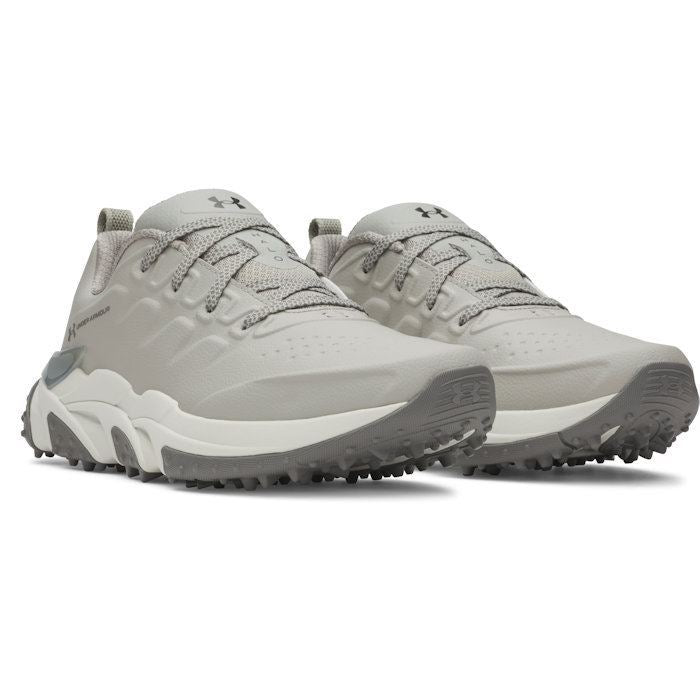Under Armour Mens Halo Tour SL Golf Shoes - Titanium/Summit White/Clay Green