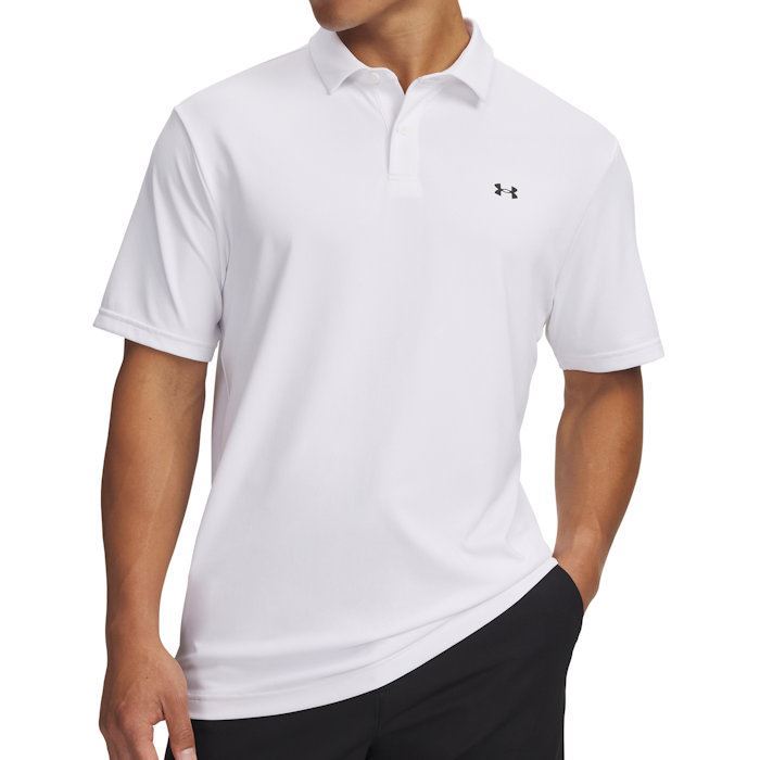 Under Armour Men's UA Tee To Green Polo White/Black 6012303