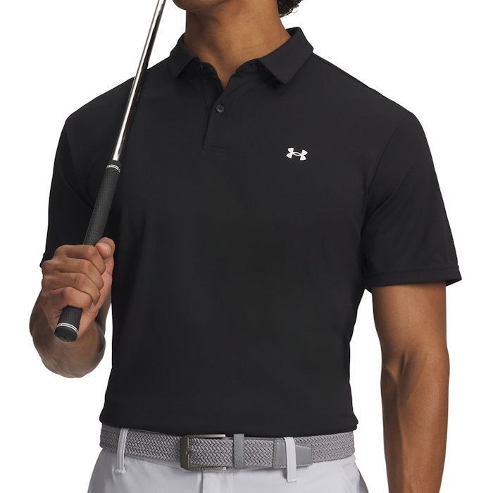 Under Armour Men's UA Tee To Green Polo Black/White 6012303