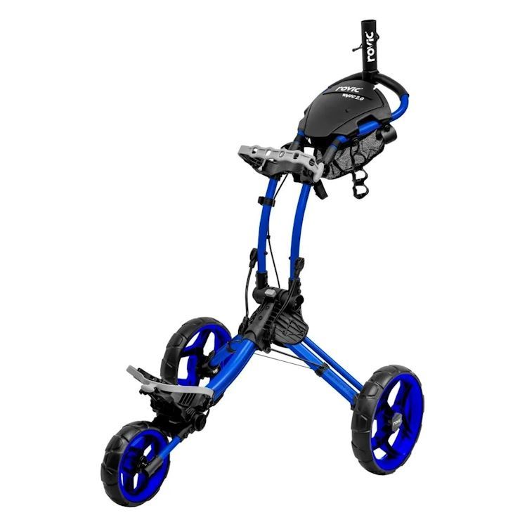 Clicgear Rovic RV1C 2.0 golf push trolley in blue