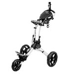 Clicgear Rovic RV1C 2.0 golf push trolley in arctic white