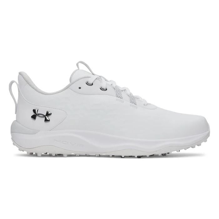 Under Armour Mens UA Drive Pro Clone SL Golf Shoes White/Metallic 2026