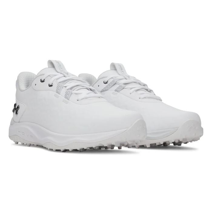 Under Armour Mens UA Drive Pro Clone SL Golf Shoes White/Metallic 2026
