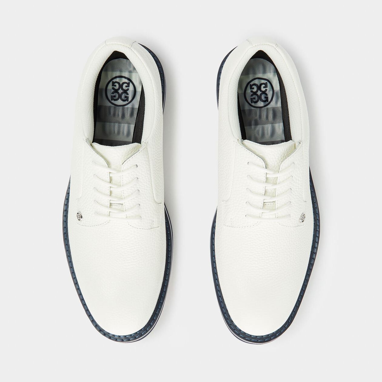 G Fore Mens Gallivanter Full Grain Leather Golf Shoes - Snow/Twilight