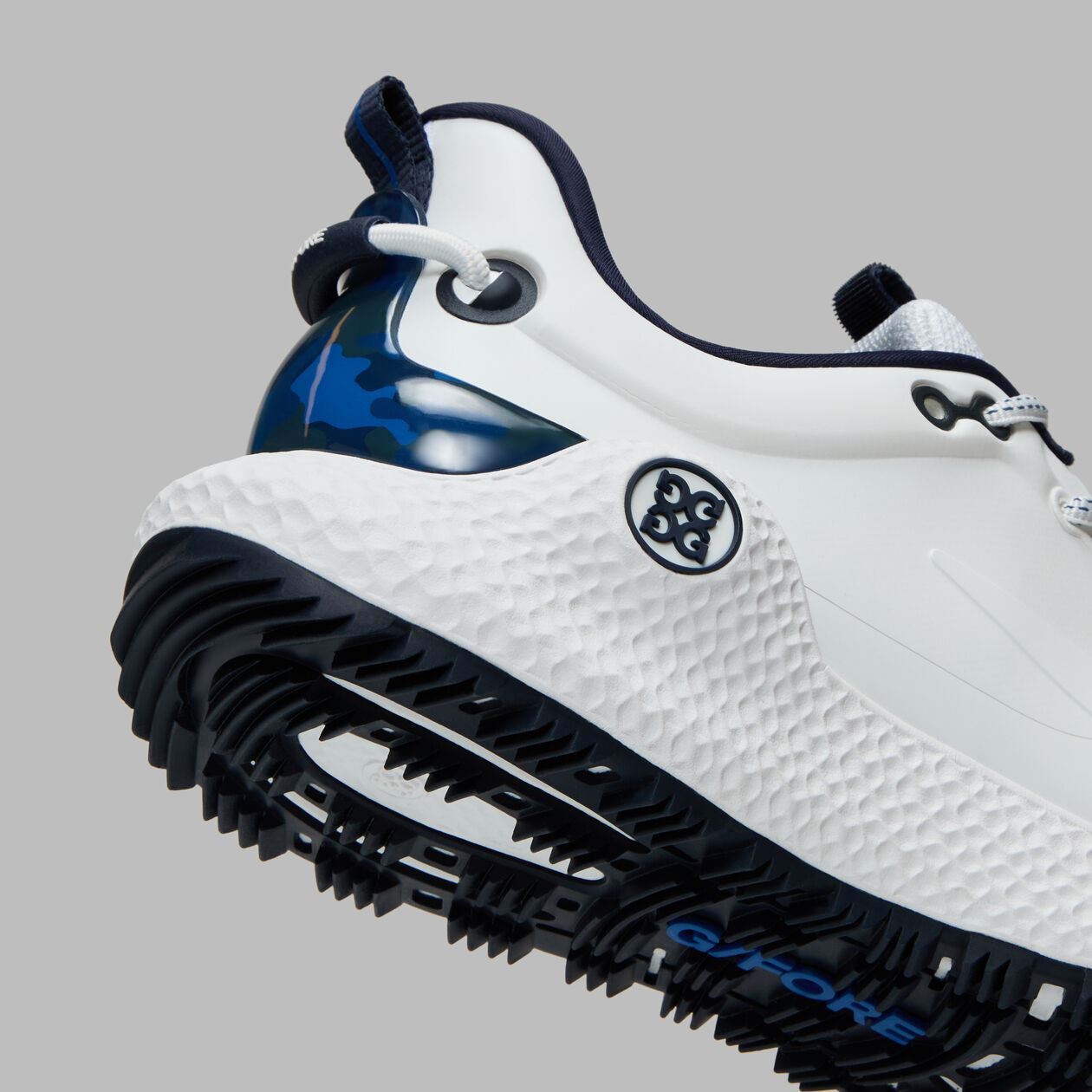 G Fore Mens Mg4+ O2 Camo Accent Golf Shoes - Snow/Twilight