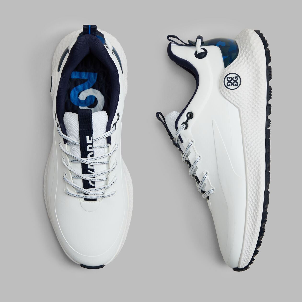 G Fore Mens Mg4+ O2 Camo Accent Golf Shoes - Snow/Twilight