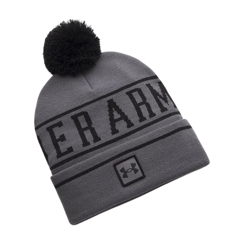 Under Armour Halftime Pom Mens Beanie Mens Beanie Castlerock/Black