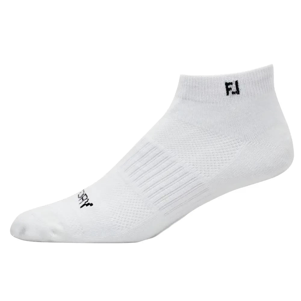 Footjoy Mens ProDry Lightweight Sport 3 Pack Socks White 11497D