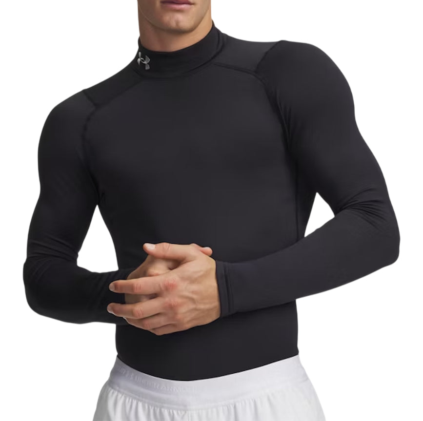 Under Armour Mens CG Armour Fitted Mock Black/White