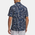 Under Armour Mens Playoff 3.0 Printed Polo Shirt Midnight Navy/Aegean Blue/Halo Grey