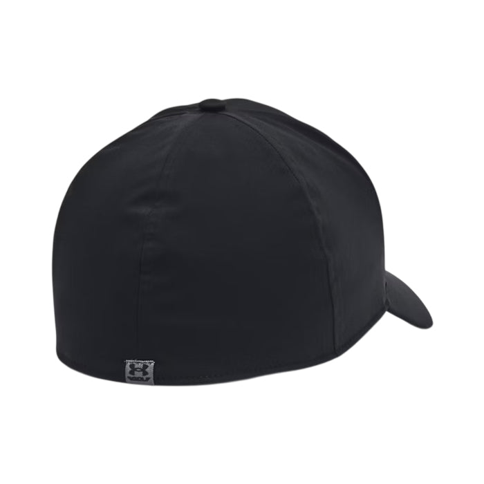 Under Armour Driver Rain Mens Stretch Fit Cap Black/Metallic Silver