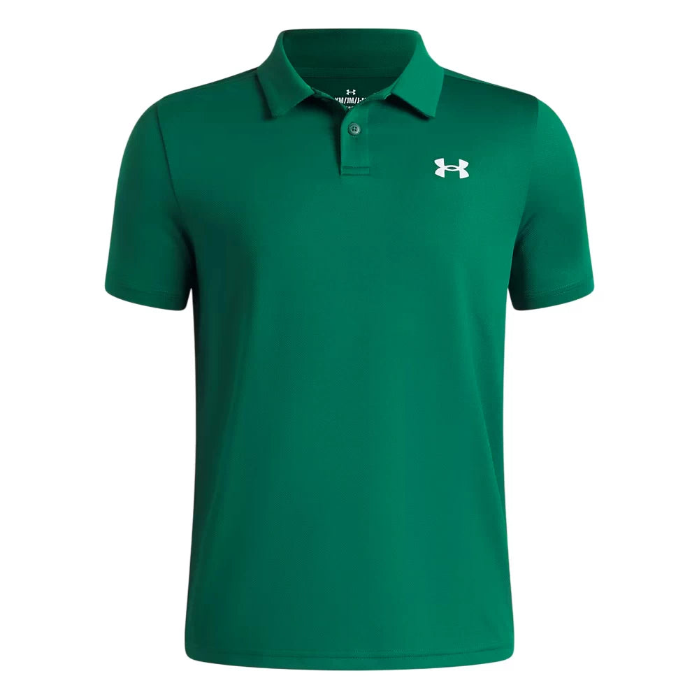 Under Armour Boys Matchplay Polo Shirt Campus Ivy/White