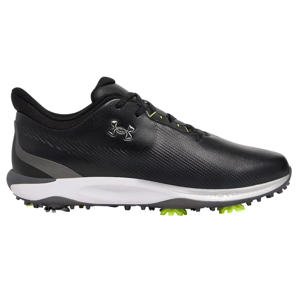 Under Armour Mens UA Drive Fade Wide Golf Shoes - Black/Metallic Silver