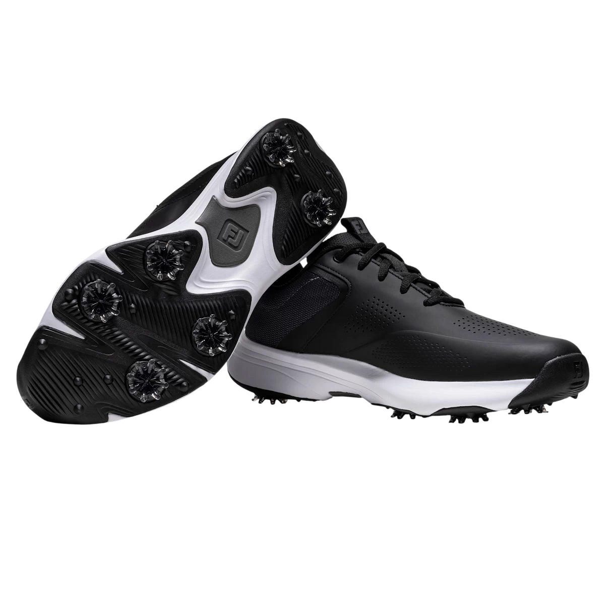 FootJoy Mens Qualifier Golf Shoes Black/White/Grey 57214