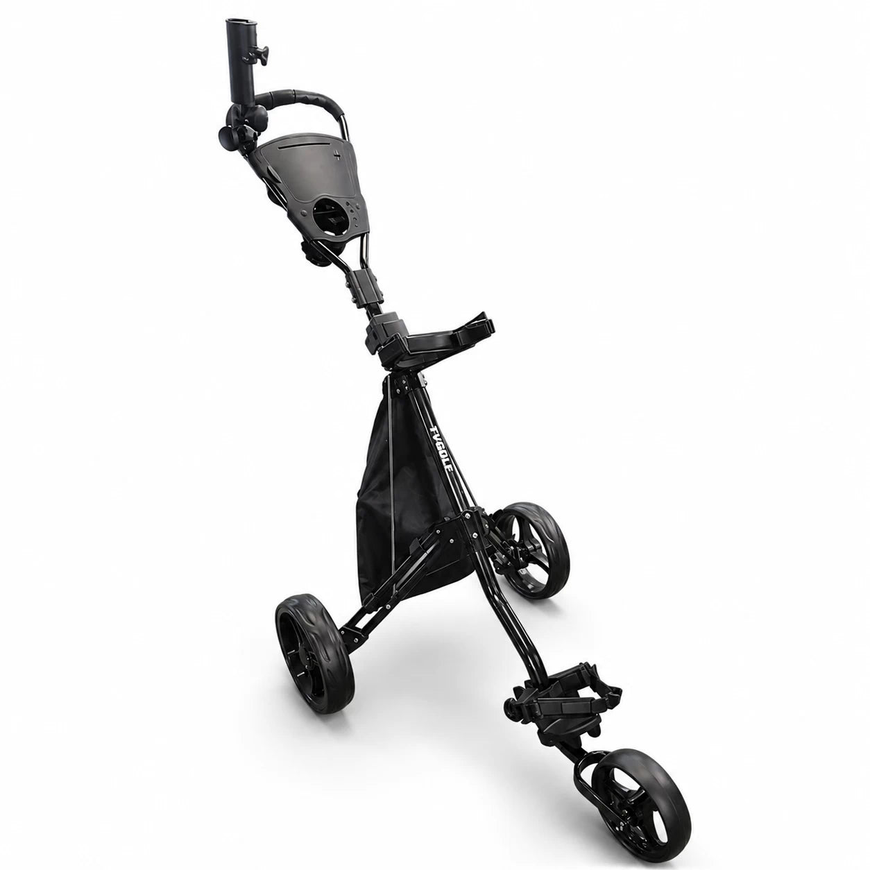 TV GOLF 3 Wheeled Push Trolley - Plus FREE Umbrella Holder