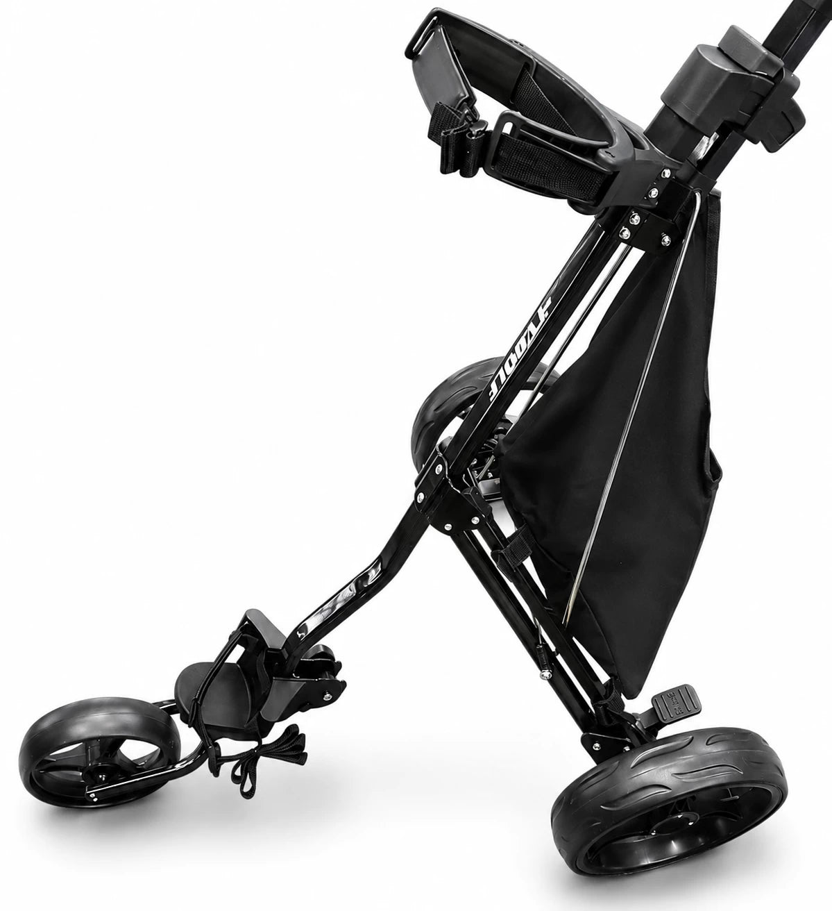 TV GOLF 3 Wheeled Push Trolley - Plus FREE Umbrella Holder