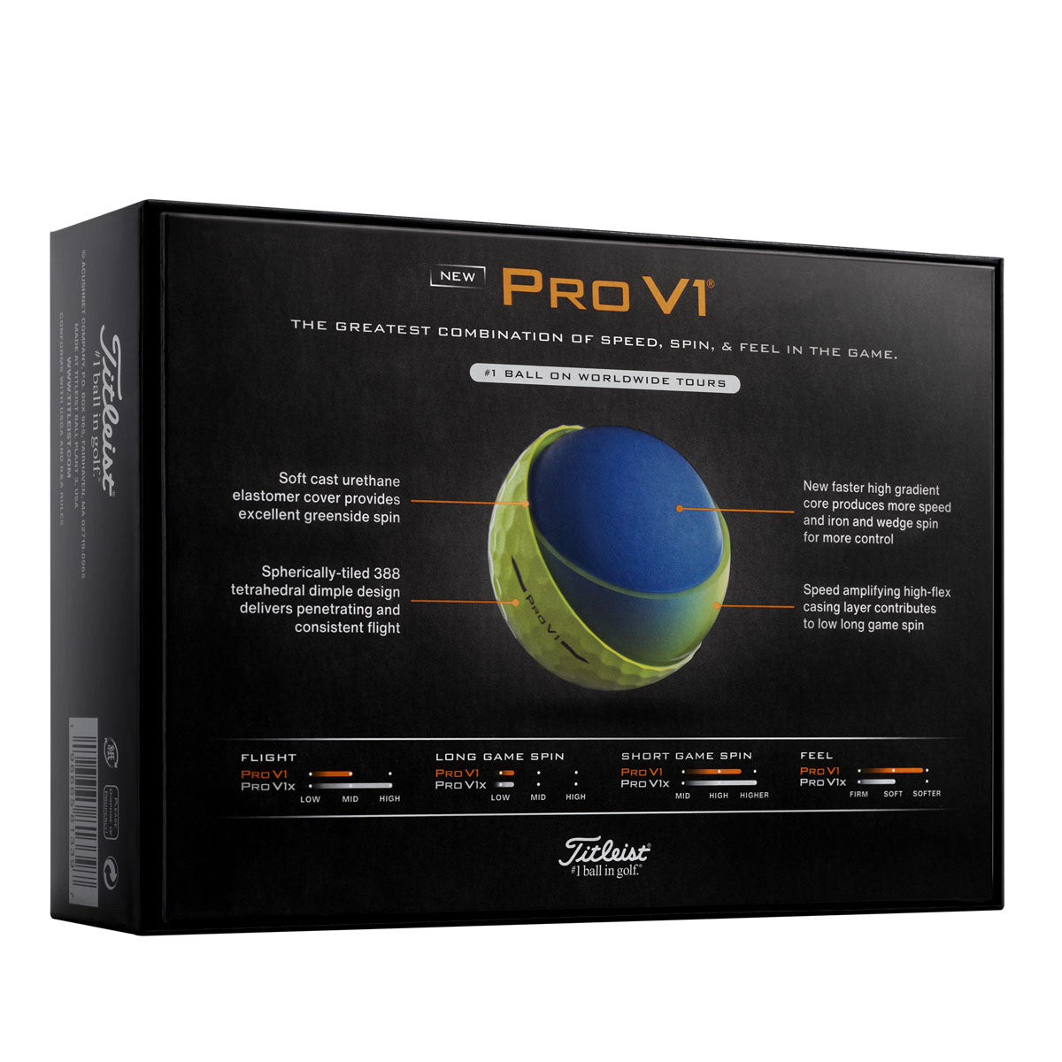 Titleist Pro V1 Golf Balls - Yellow