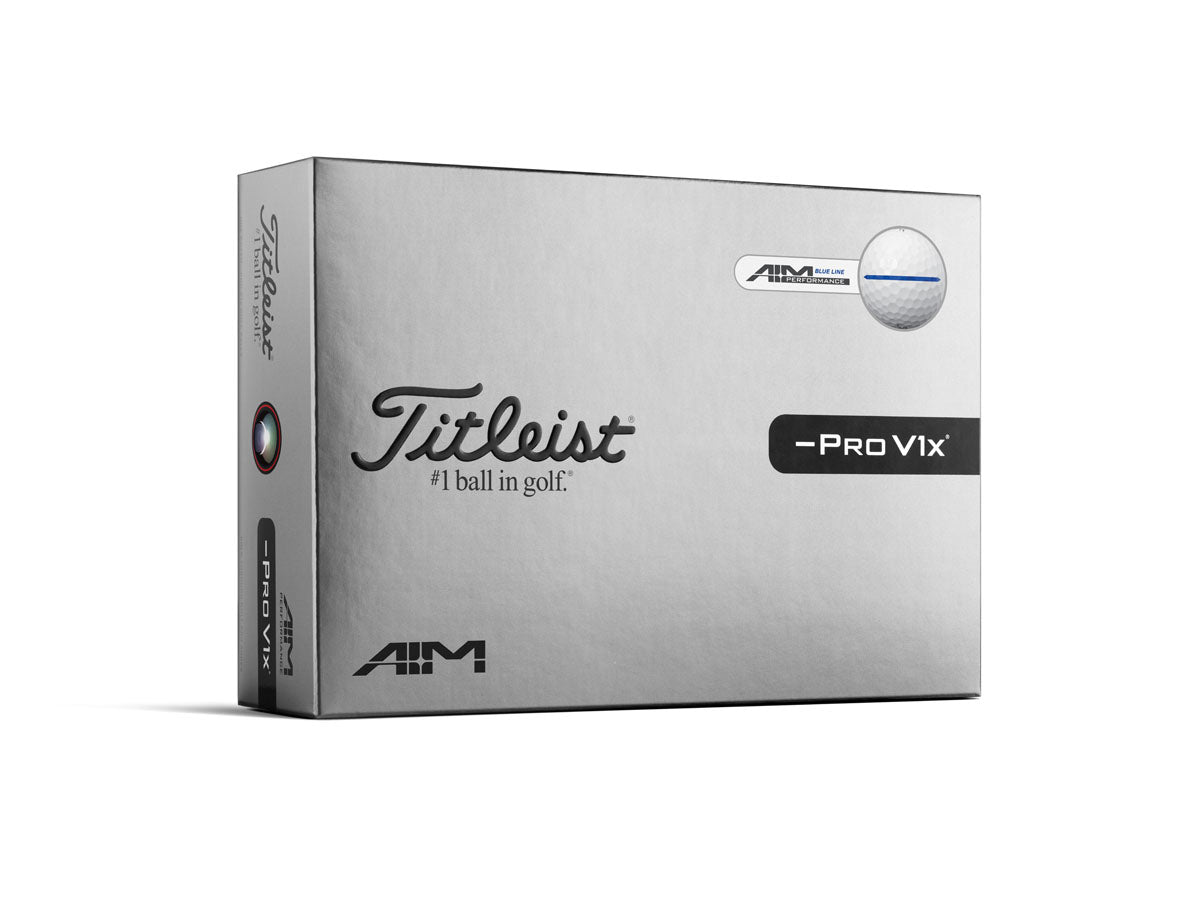 Titleist Pro V1x Left Dash Golf Balls - AIM Performance Blue
