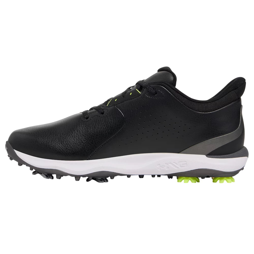 Under Armour Mens UA Drive Fade Wide Golf Shoes - Black/Metallic Silver