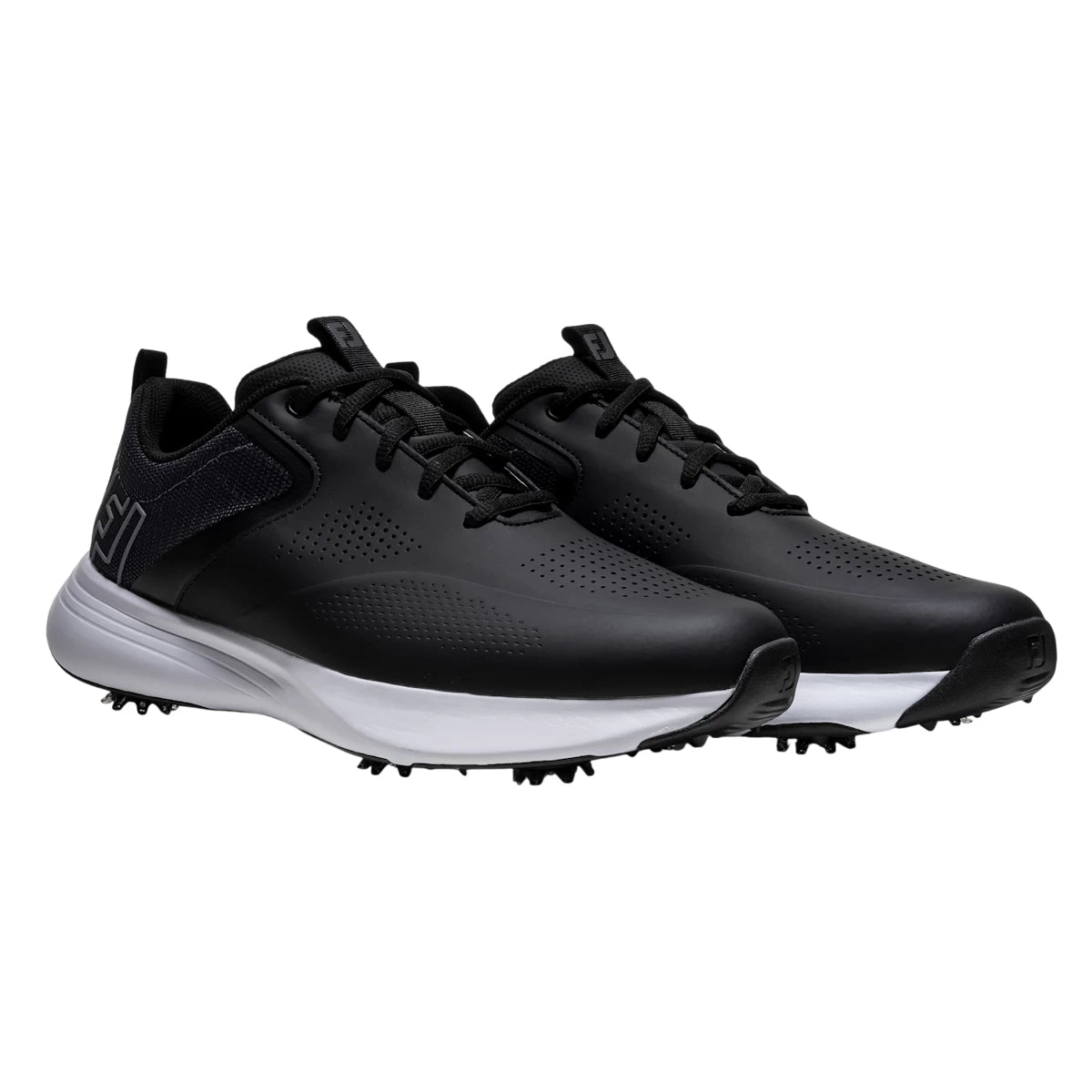FootJoy Mens Qualifier Golf Shoes Black/White/Grey 57214
