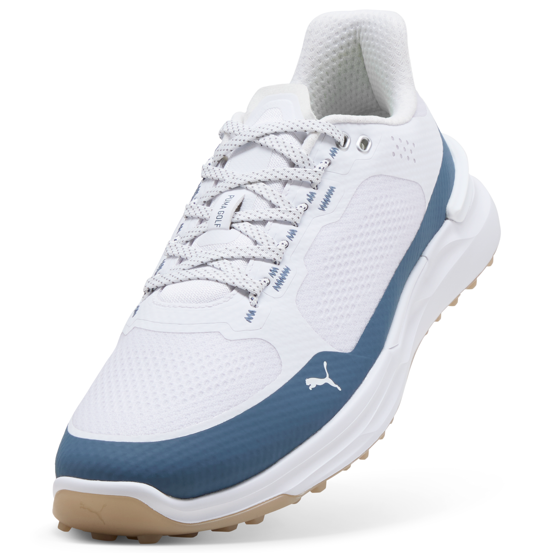 Puma Mens IGNITE Elevate X Golf Shoes - White/Dark Indigo