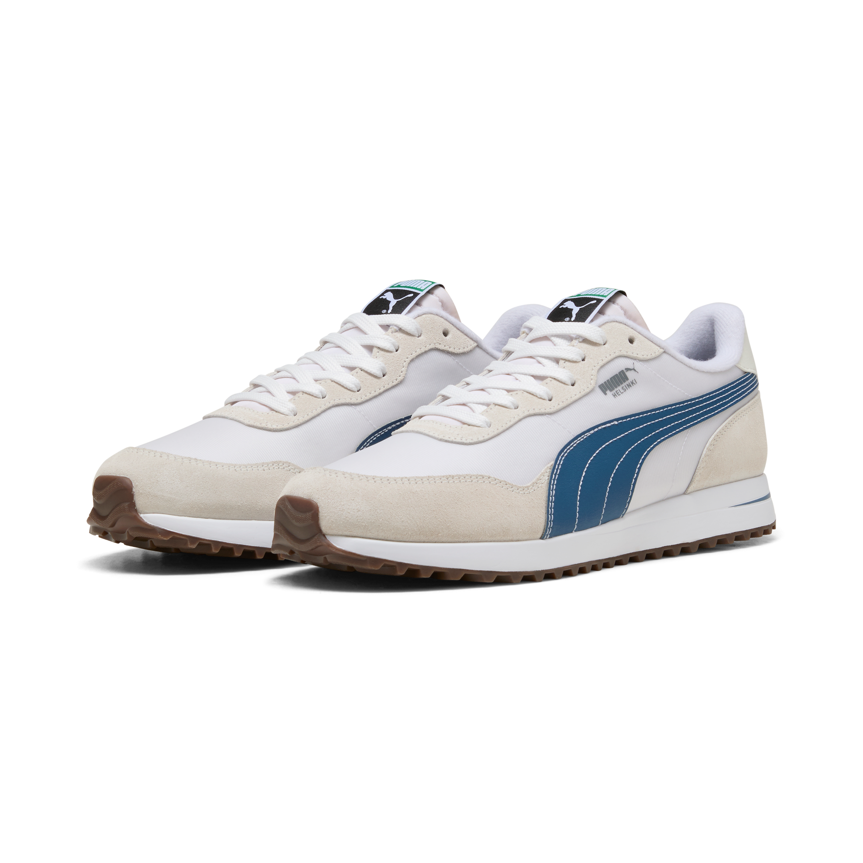 Puma Mens Helsinki G Golf Shoes - White/Dark Indigo