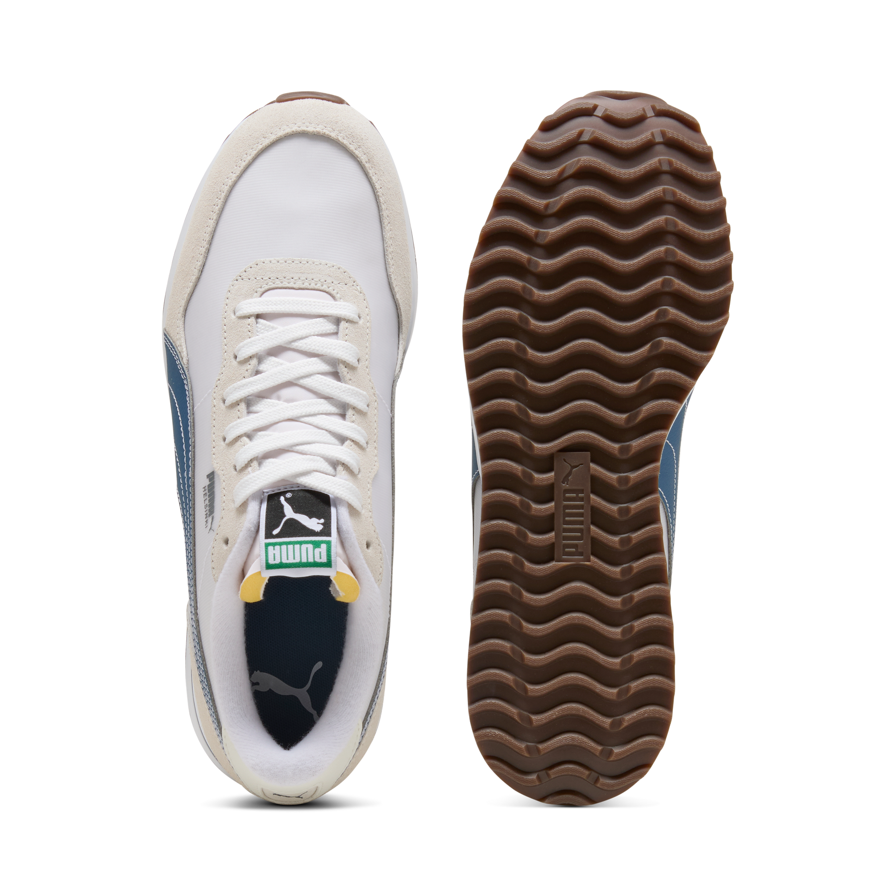 Puma Mens Helsinki G Golf Shoes - White/Dark Indigo