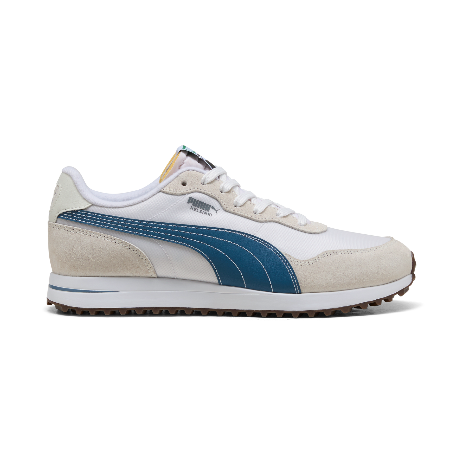 Puma Mens Helsinki G Golf Shoes - White/Dark Indigo