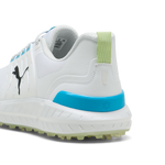 Puma Mens IGNITE Elevate 2 Tour Golf Shoes - White/Apple Spritz/Speed Blue