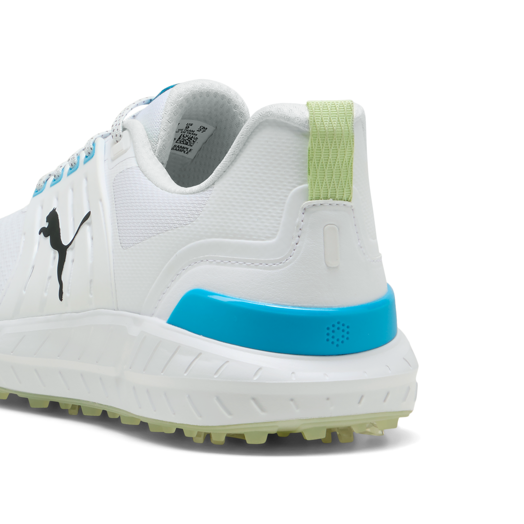 Puma Mens IGNITE Elevate 2 Tour Golf Shoes - White/Apple Spritz/Speed Blue
