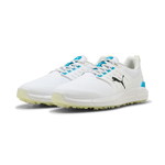 Puma Mens IGNITE Elevate 2 Tour Golf Shoes - White/Apple Spritz/Speed Blue