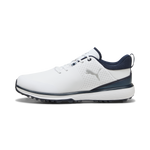 Puma Mens Fusion Grip ST Golf Shoes - White/Silver/Deep Navy
