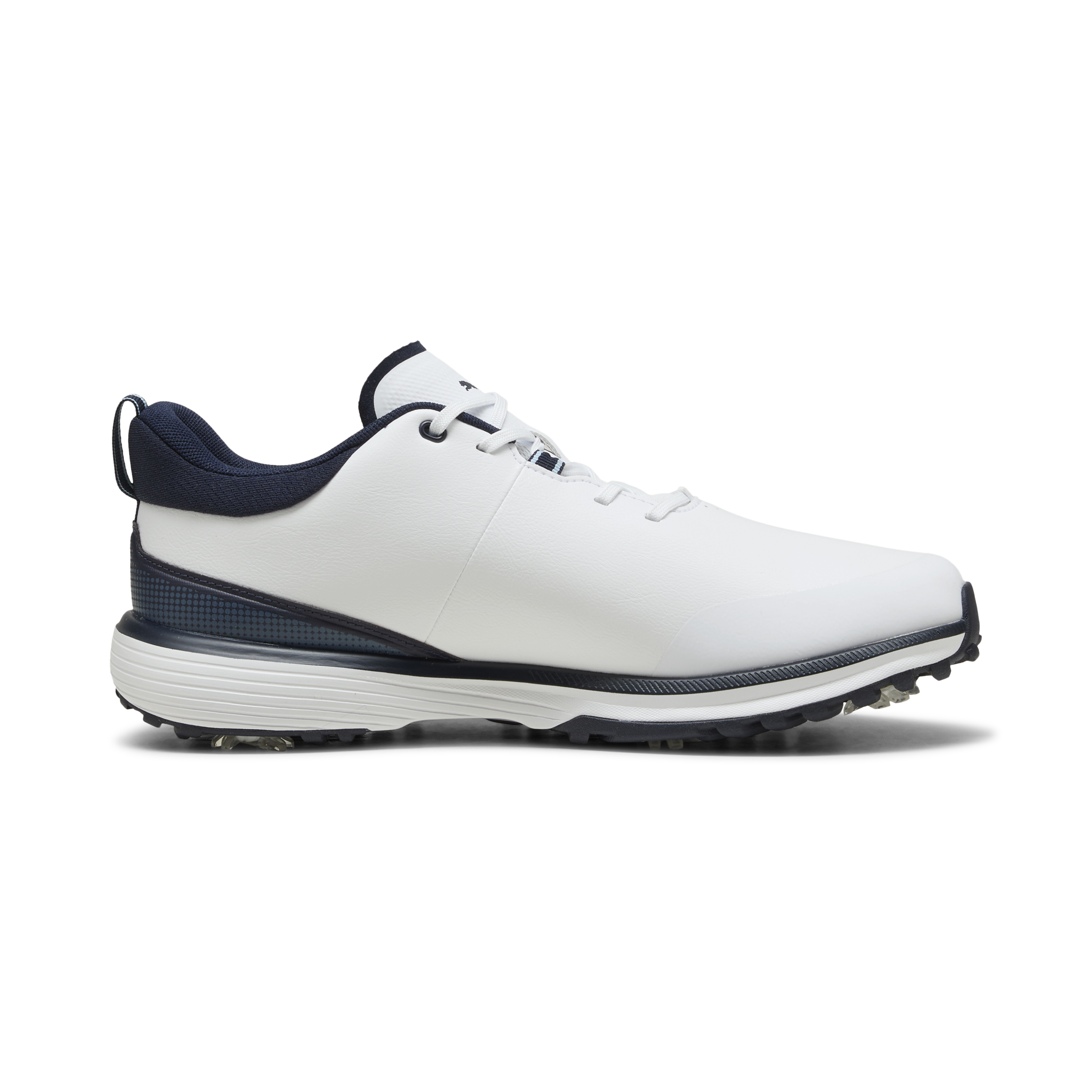 Puma Mens Fusion Grip ST Golf Shoes - White/Silver/Deep Navy