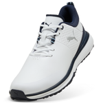 Puma Mens Fusion Grip ST Golf Shoes - White/Silver/Deep Navy