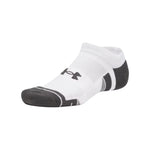 Under Armour Unisex Performance Tech Three Pack No Show Socks White/Jet Gray