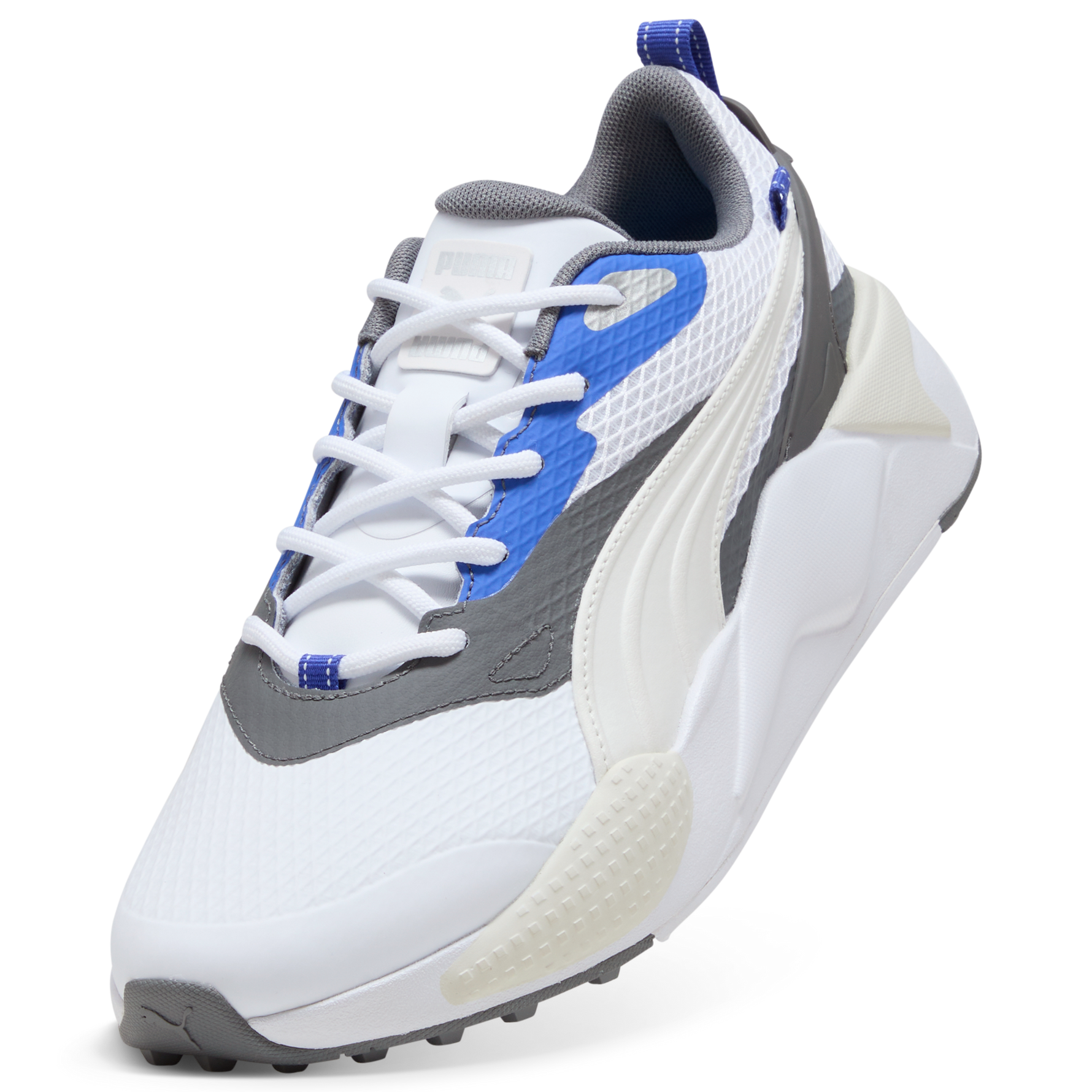 PUMA Mens GS-X Efekt Golf Shoes - White/Vapour Grey/Royal Sapphire