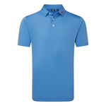 Footjoy Mens Stretch Pique Solid Polo Shirt Coastal Blue 39287