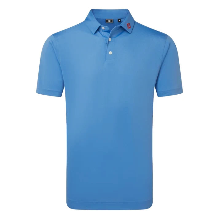 Footjoy Mens Stretch Pique Solid Polo Shirt Coastal Blue 39287
