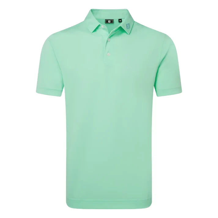 Footjoy Mens Stretch Pique Solid Polo Shirt Sea Glass 39288