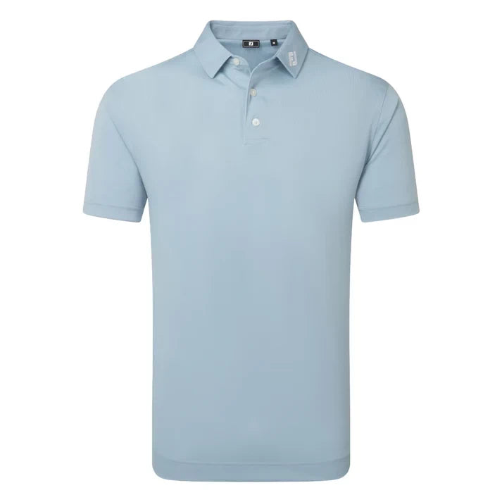 Footjoy Mens Stretch Pique Solid Polo  Shirt Chambray 39341