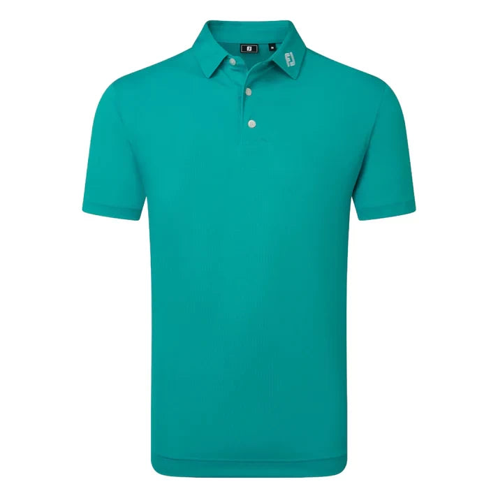Footjoy Mens Stretch Pique Solid Polo Shirt Tile Blue 39342