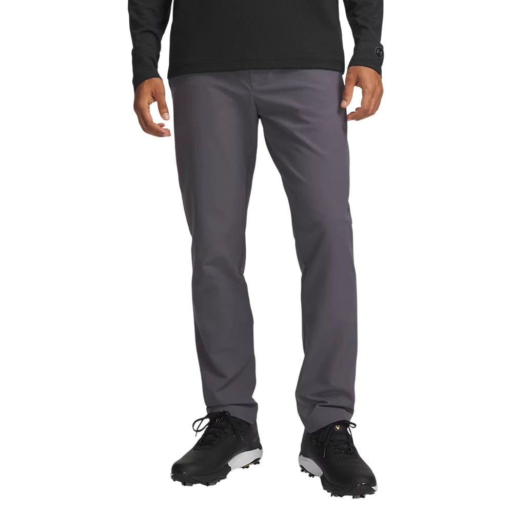 Under Armour Mens Drive ColdGear Infrared Tapered Golf Trousers Castlerock/White