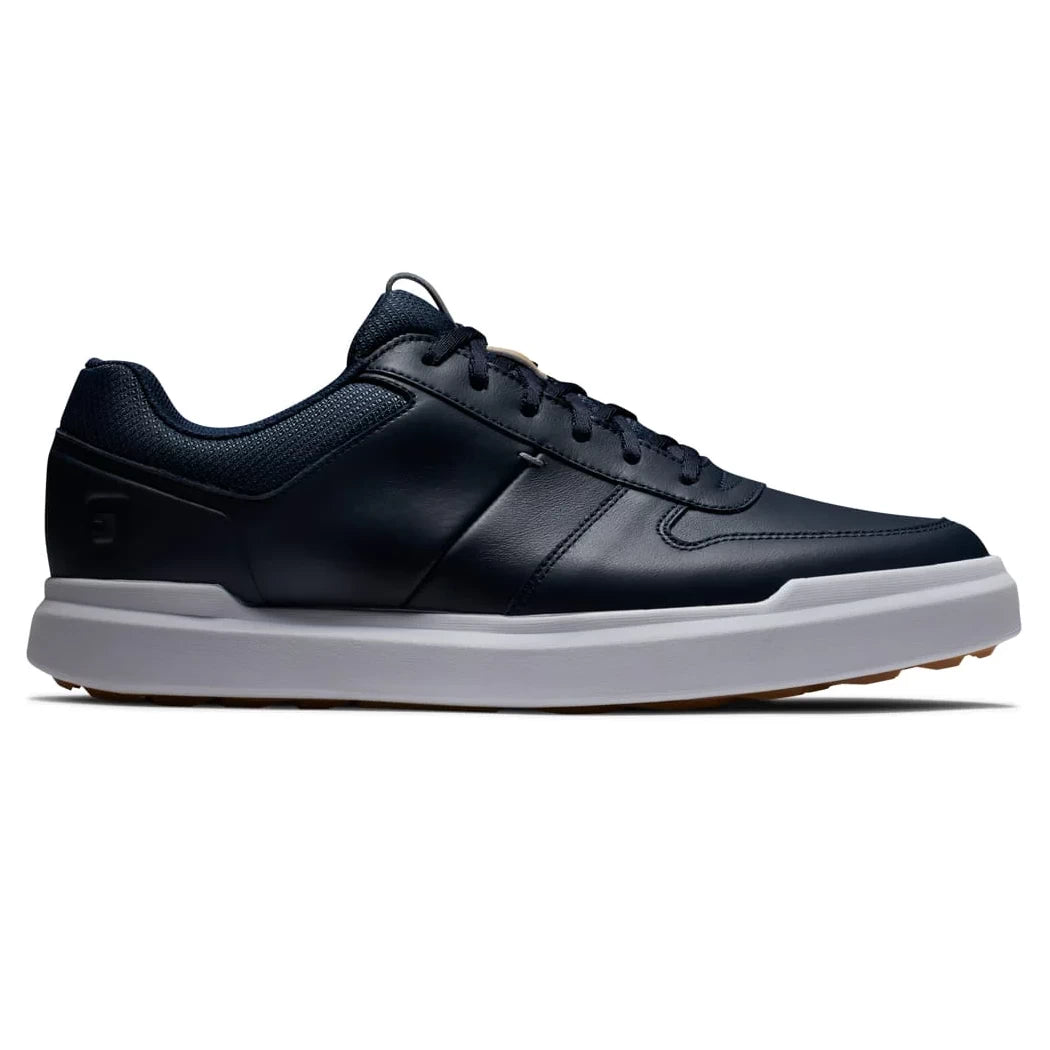 Footjoy Mens Contour Casual Golf Shoes Navy/White/Tan 54372