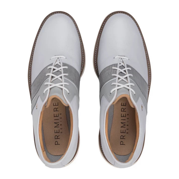 Footjoy Mens Premiere Packard Golf Shoes White/Grey 54562